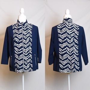 CHICO’S Athleisure Jacket Navy Blue